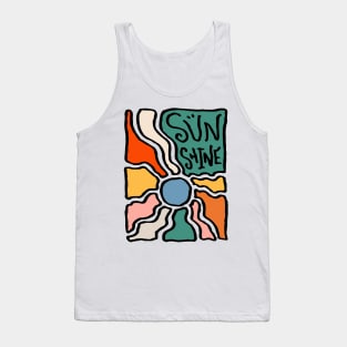 Sunshine Groovy Abstract Tank Top